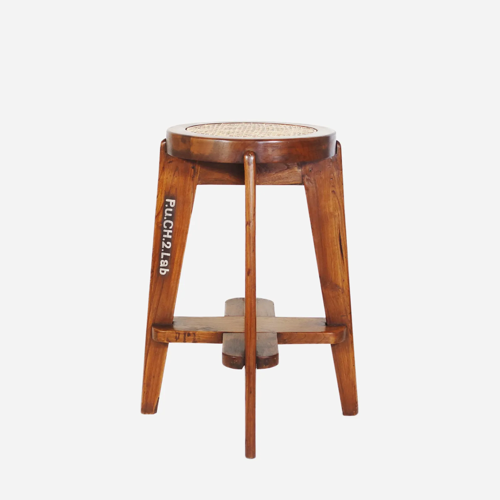 Caned High Stool