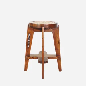 Caned High Stool